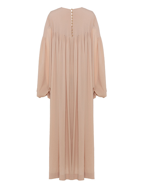 Beige silk suit, embroidered tunic, elasticated joggers, 2