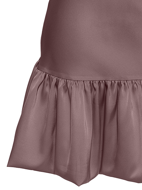 Brown Ruffle Mini Dress, 3