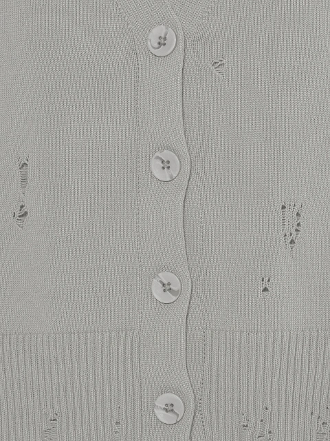 Grey Knitted Cardigan, Top & Pants Set, 6