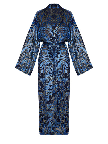 Blue & Gold Velvet Robe, 1