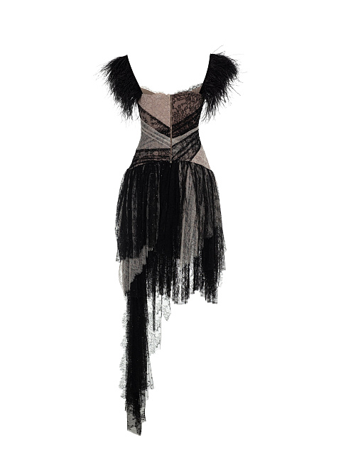 Beige & Black Mini Dress, 2