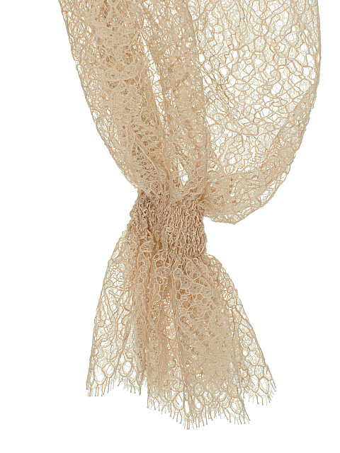 Beige Lace Cropped Blouse, 4