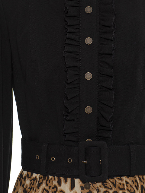 Black Denim Midi Dress, 3