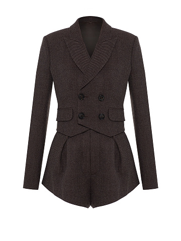 Brown wool two-piece suit, 1