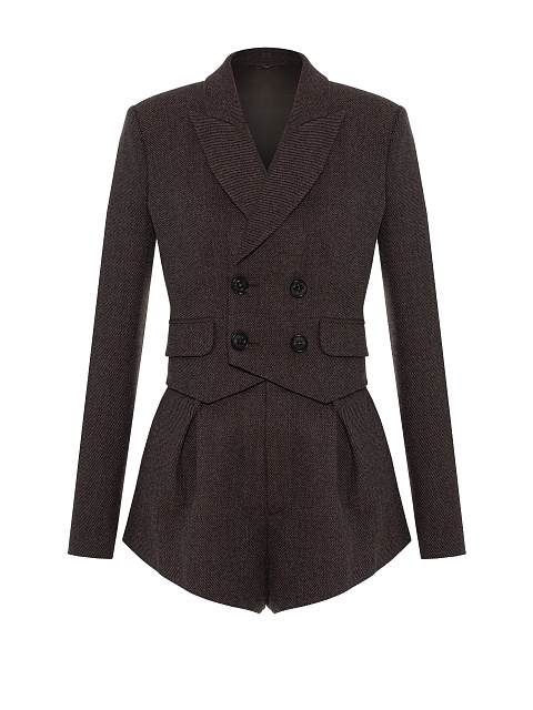 Brown wool two-piece suit, 1