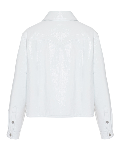 White Patent Shearling Jacket, 2