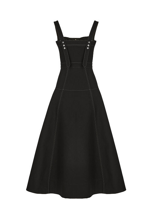 Black Denim Midi Dress, 2