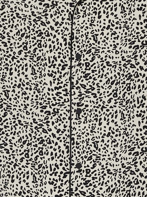 Beige Leopard Pajama Set, 4