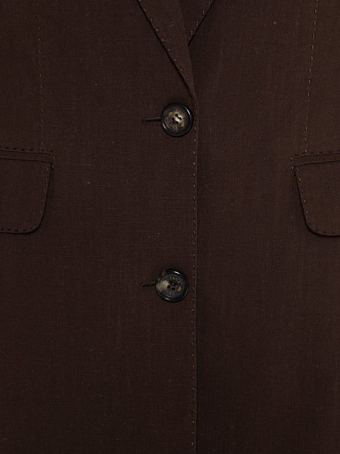Brown cotton suit with embroidery on the back, 6