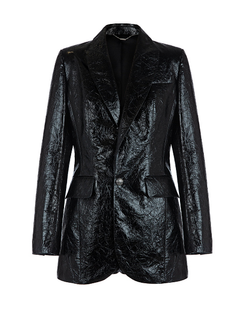 Black Leather Blazer & Shorts, 1