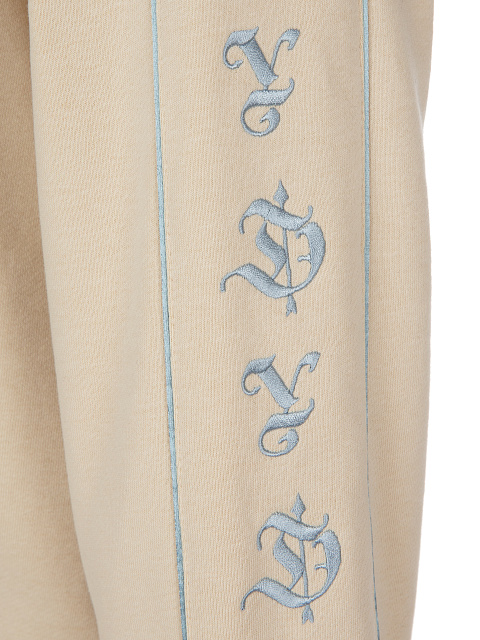 Beige Jersey Set With Grey Embroidery, 6