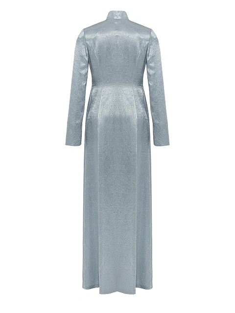 Blue-Gray Silk Kimono Dress, 3