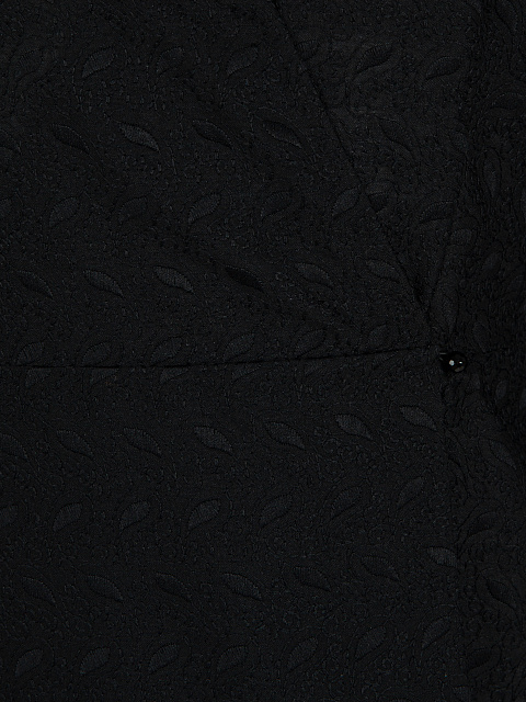 Black Cotton Lace Wrap Mini Dress, 3