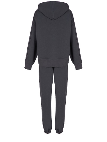 Dark Grey Embroidered Cross Jersey Set, 2