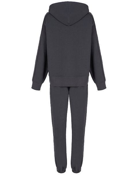 Dark Grey Embroidered Cross Jersey Set, 2