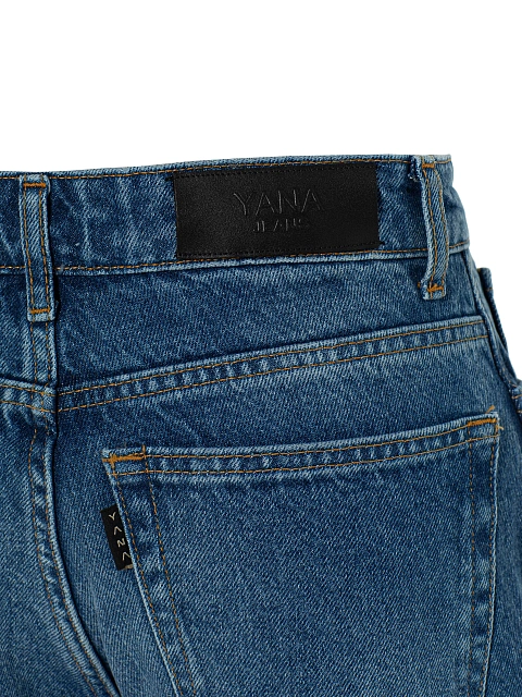 Blue Straight Leg Jeans, 5