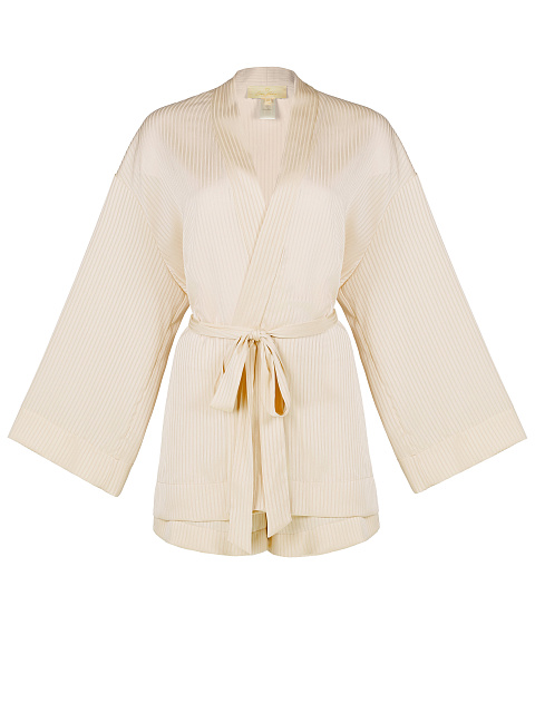 Beige Chiffon Coat & Shorts, 2