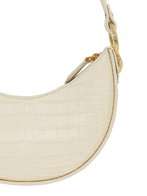 Half Moon Bag in Milky Crocodile Leather, 4