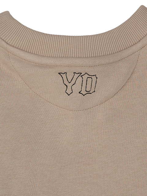 Beige Jersey Set With Cropped Sweatshirt, 5