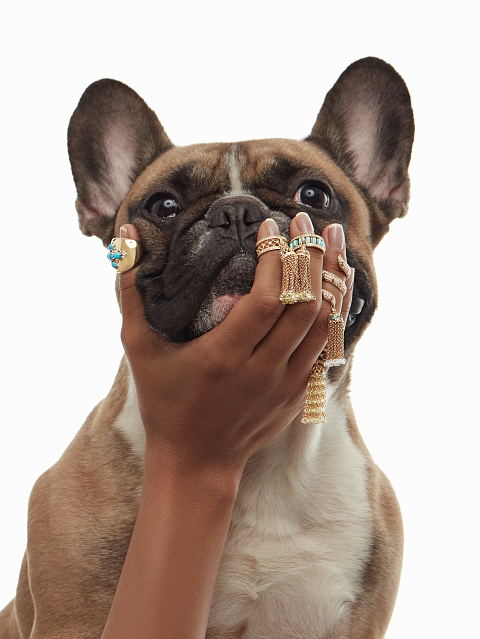 Yellow Gold & Diamond Tassel Ring, 4