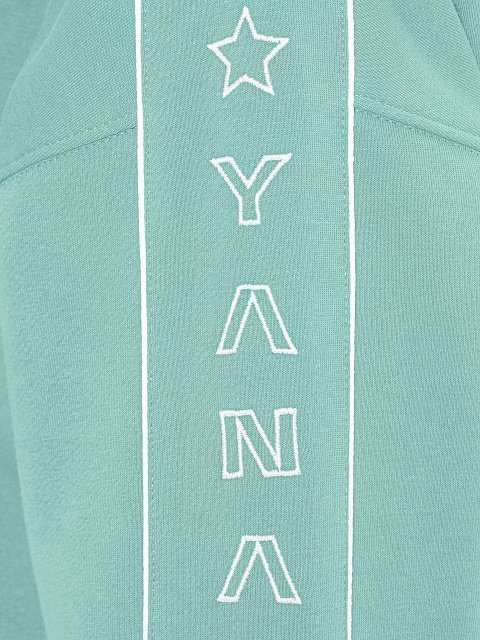Mint suit with cropped sweatshirt and embroidery, 5