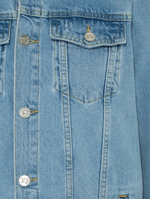 Light Blue Embroidered Denim Jacket, 3