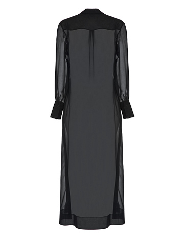 Black Sheer Shirt Dress, 2