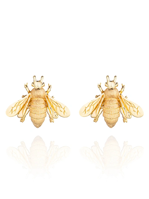 Yellow Gold & Diamonds Fly Studs, 1