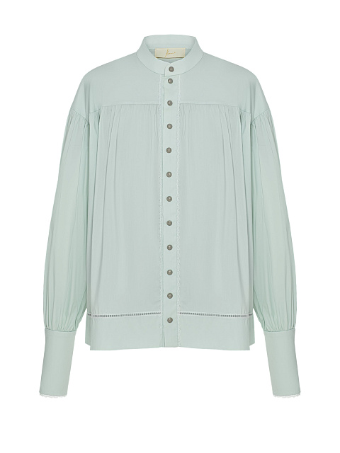 Mint oversized cotton blouse, 1