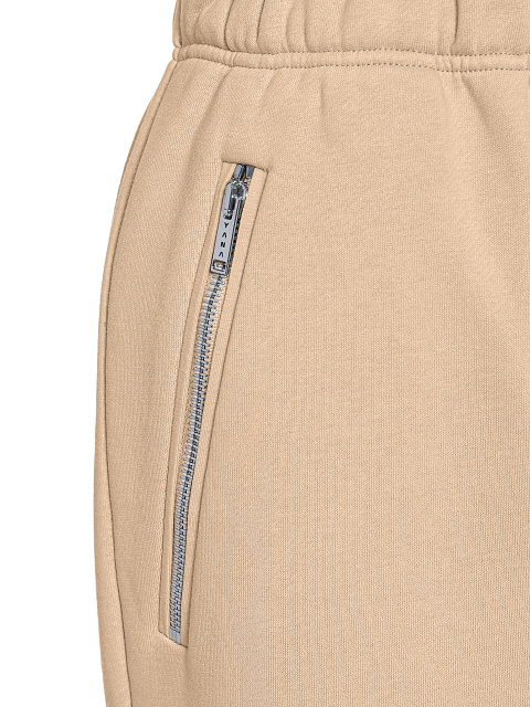 Beige Jersey Cargo Pants Suit, 7