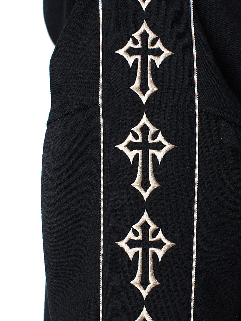Black Jersey Set With Cross Embroidery, 5