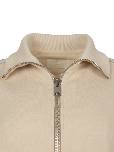 Beige Jersey Set With Grey Embroidery, 5