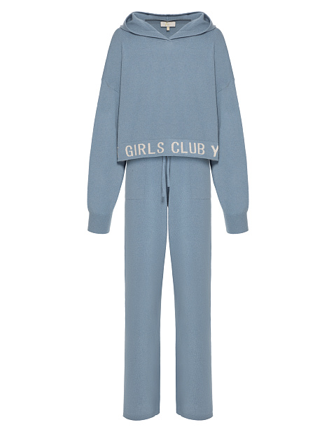 Light Blue "Hot Girls Club" Cashmere Suit, 1