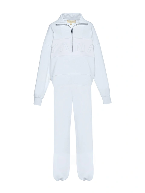 White YANA Embroidery Cotton Tracksuit, 2