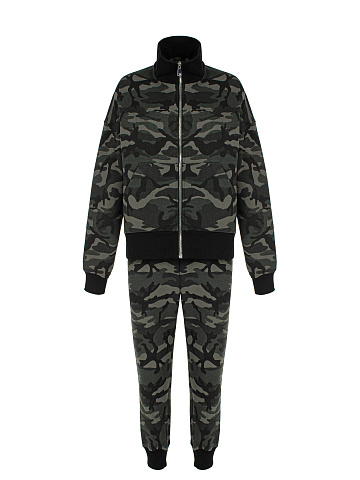 Black Camouflage Jersey Suit, 1