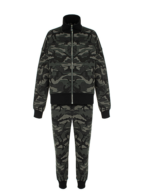 Black Camouflage Jersey Suit, 1