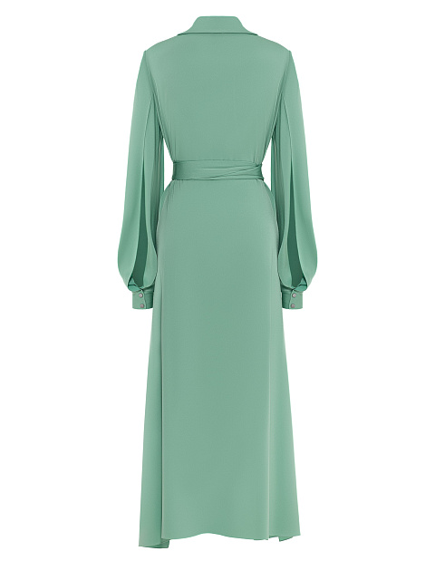 Green Rayon Midi Dress, 2