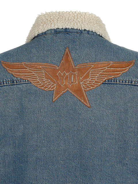 Blue Denim & Faux Fur Jacket, 3