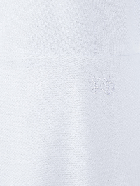 White Cotton Peplum Sweatshirt, 3