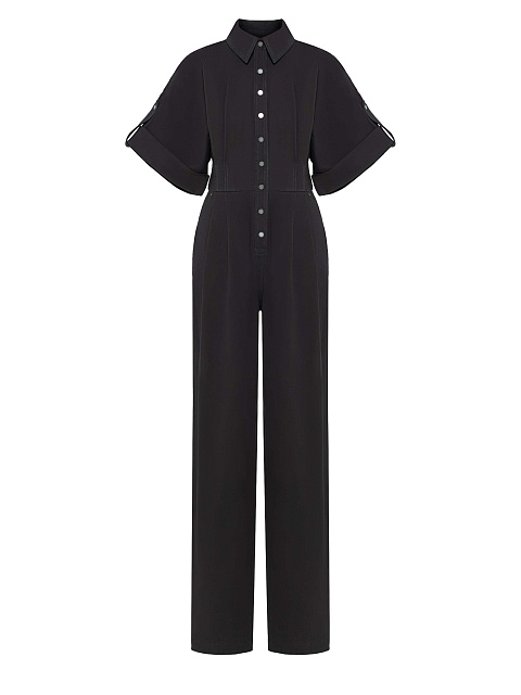 Black denim jumpsuit, 1