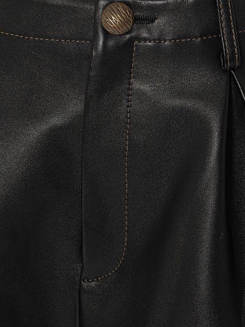 Black Leather Jacket & Shorts Set, 5