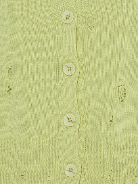 Lime Green Knitted Cardigan, Top & Pants Set, 6