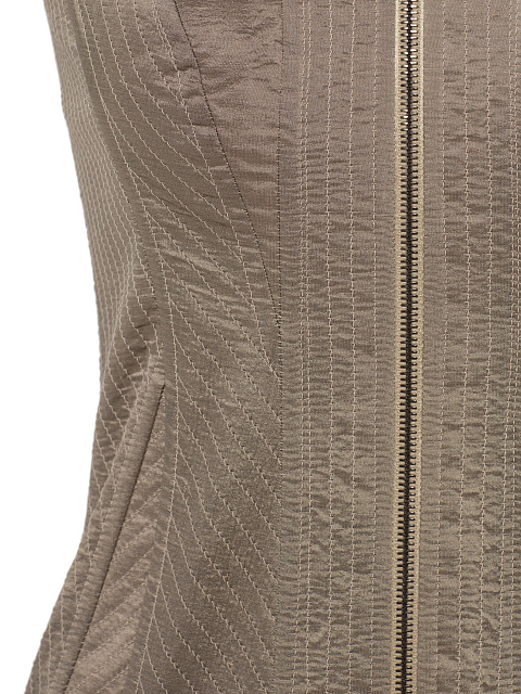 Grey-beige silk corset with zipper, 3