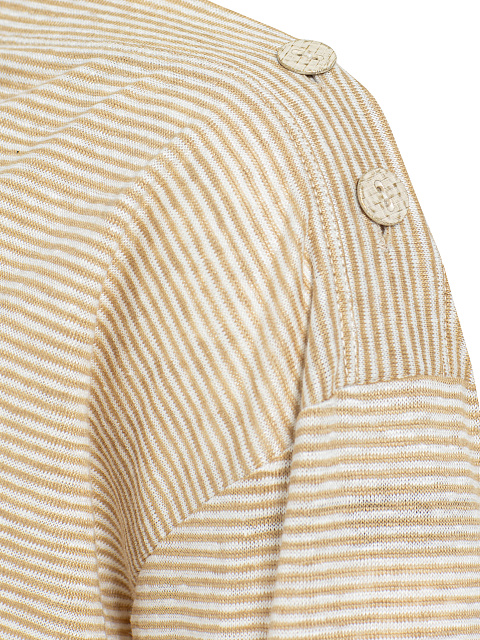 Yellow & White Striped Longsleeve T-shirt, 3