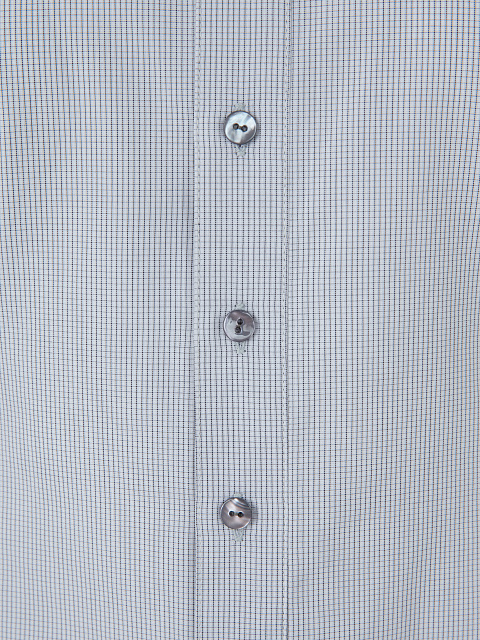 Grey Cotton Plaid Shirt, 3
