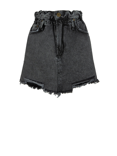 Dark Grey Denim Mini Skirt, 2 Dark Grey Denim Mini Skirt, 2