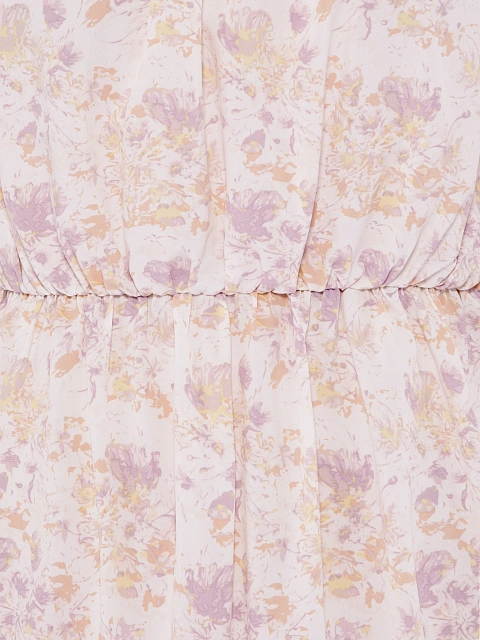 Lilac Floral Printed Midi Dress, 3