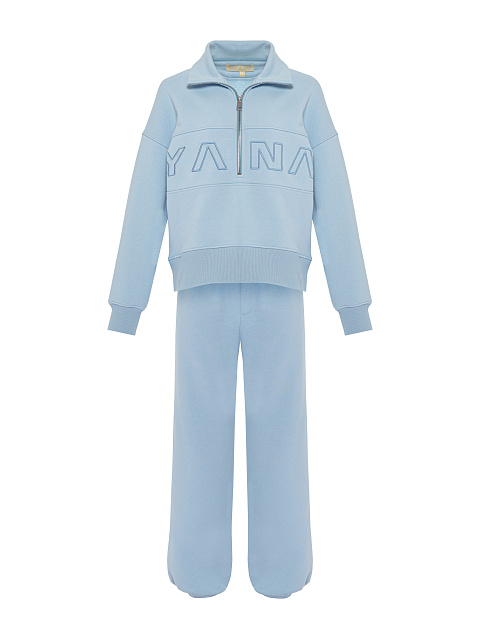 Light Blue "YANA" Embroidery Tracksuit, 2