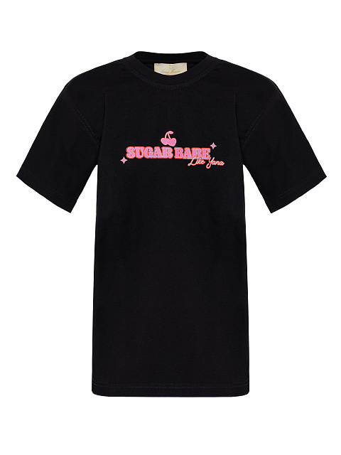 Black cotton T-shirt Sugar Babe, 1