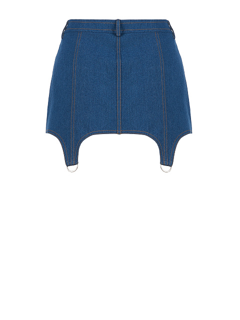 Blue Ultra Mini Denim Skirt, 3